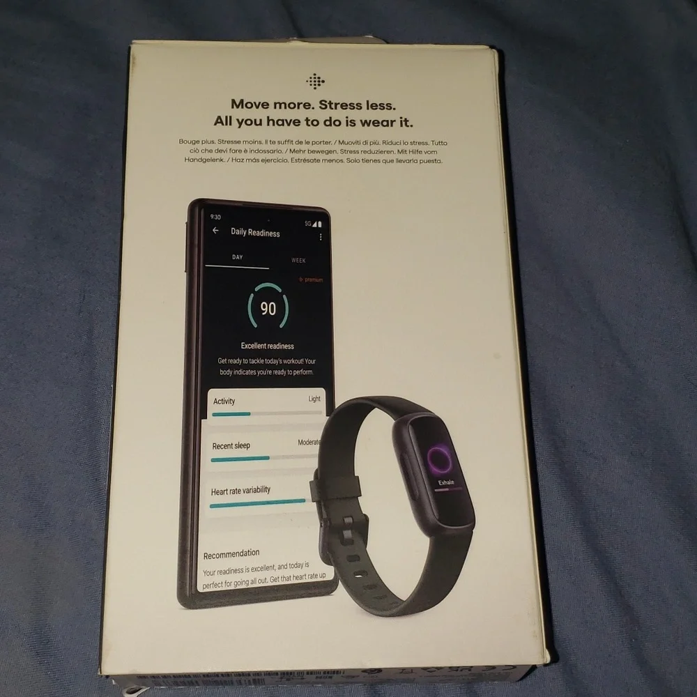 New NIB Fitbit Inspire 3 health fitness tracker watch pedometer Black Un…